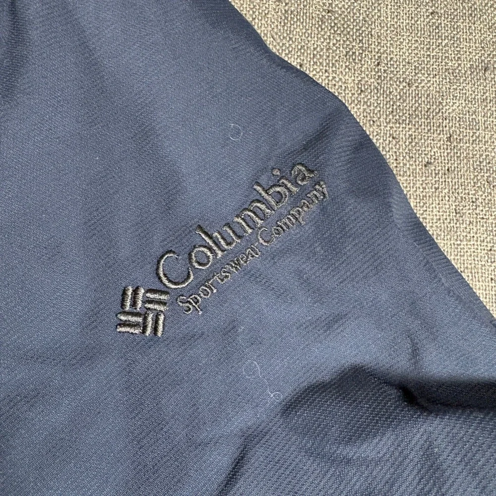 Columbia Full Zip Jacket Mens Large Navy‎ Blue Fleece Lined Heavyweight Outdoor
